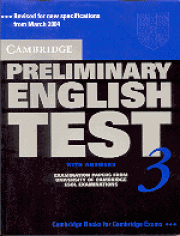 Cambridge Preliminary English Test 3 Student's Book with Answers