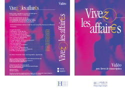 Vivez les affaires - vid&eacute;o VHS NTSC - cliquer pour zoomer